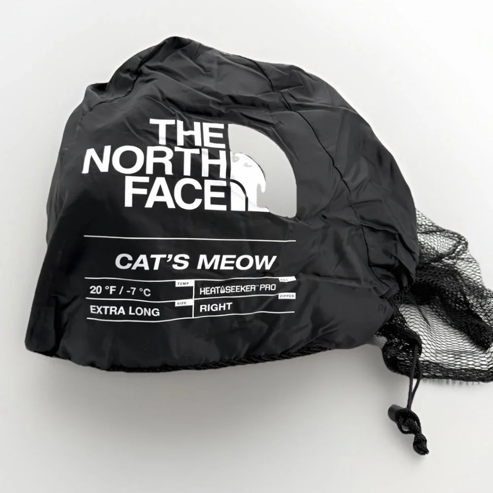 NWOT North Face Cats Meow 20f/ 7-c Backpacking sleeping Bag X Long R Hand zip - Picture 6 of 8